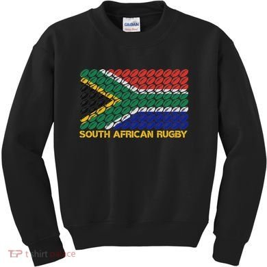 Rugby Ball Pattern South Africa Flag Kids Sweatshirt