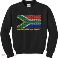Rugby Ball Pattern South Africa Flag Kids Sweatshirt thumb 0