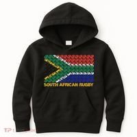 Rugby Ball Pattern South Africa Flag Kids Hoodie thumb 0