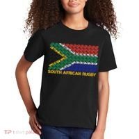 Rugby Ball Pattern South Africa Flag Kids T-Shirt thumb 2