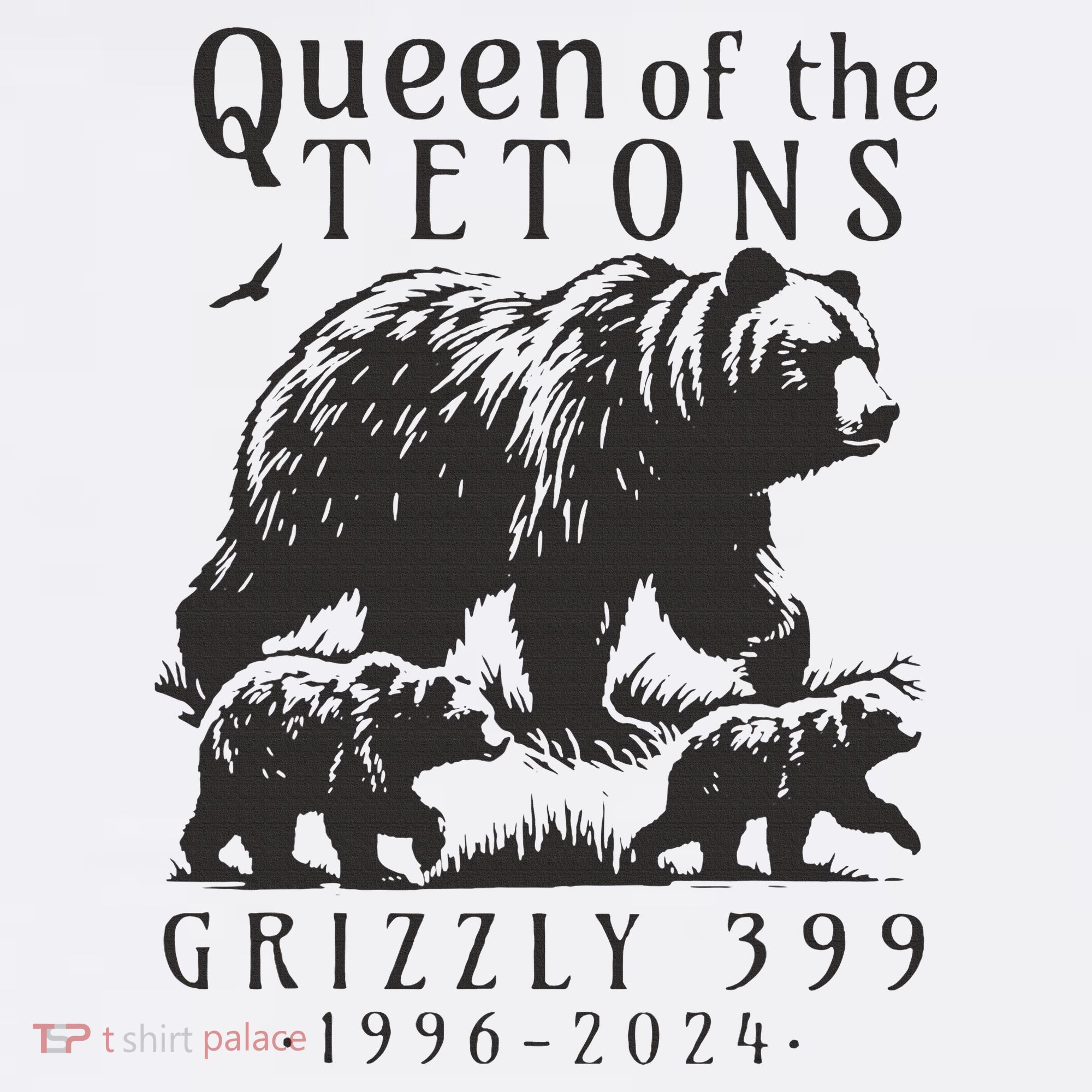 Retro Bear Queen Of The Tetons Grizzly 399 National Park Women's Tank Top