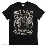 Rock Band Rock Concert Just A Girl Who Loves Rock And Roll T-Shirt thumb 0
