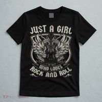 Rock Band Rock Concert Just A Girl Who Loves Rock And Roll T-Shirt thumb 5