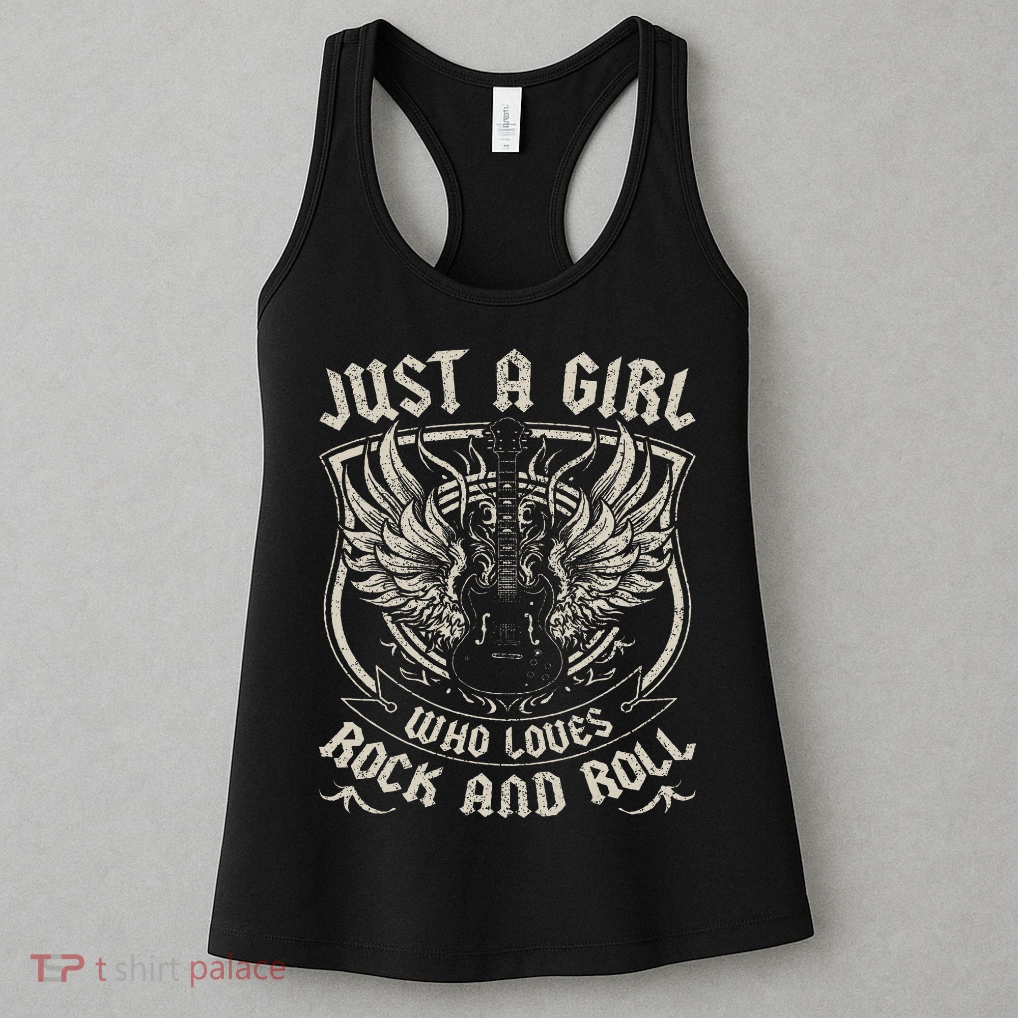 Rock Band Rock Concert Just A Girl Who Loves Rock And Roll Women's Tank Top
