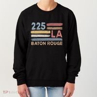 Retro Baton Rouge Area Code 225 Residents State Louisiana Women's Sweatshirt thumb 0