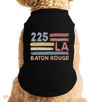 Retro Baton Rouge Area Code 225 Residents State Louisiana Doggie Tank thumb 0