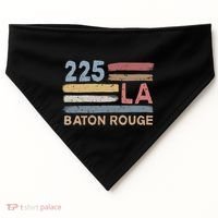 Retro Baton Rouge Area Code 225 Residents State Louisiana USA-Made Doggie Bandana thumb 0