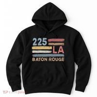 Retro Baton Rouge Area Code 225 Residents State Louisiana Hoodie thumb 0