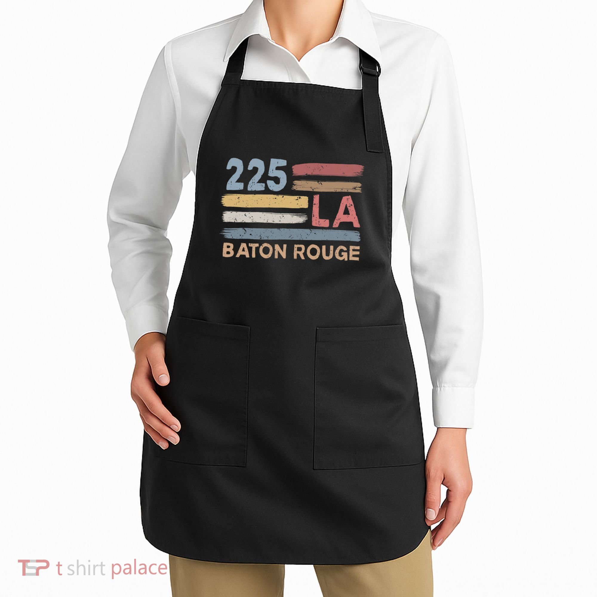 Retro Baton Rouge Area Code 225 Residents State Louisiana Apron