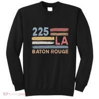Retro Baton Rouge Area Code 225 Residents State Louisiana Sweatshirt thumb 0