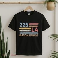 Retro Baton Rouge Area Code 225 Residents State Louisiana T-Shirt thumb 2
