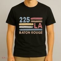 Retro Baton Rouge Area Code 225 Residents State Louisiana T-Shirt thumb 3