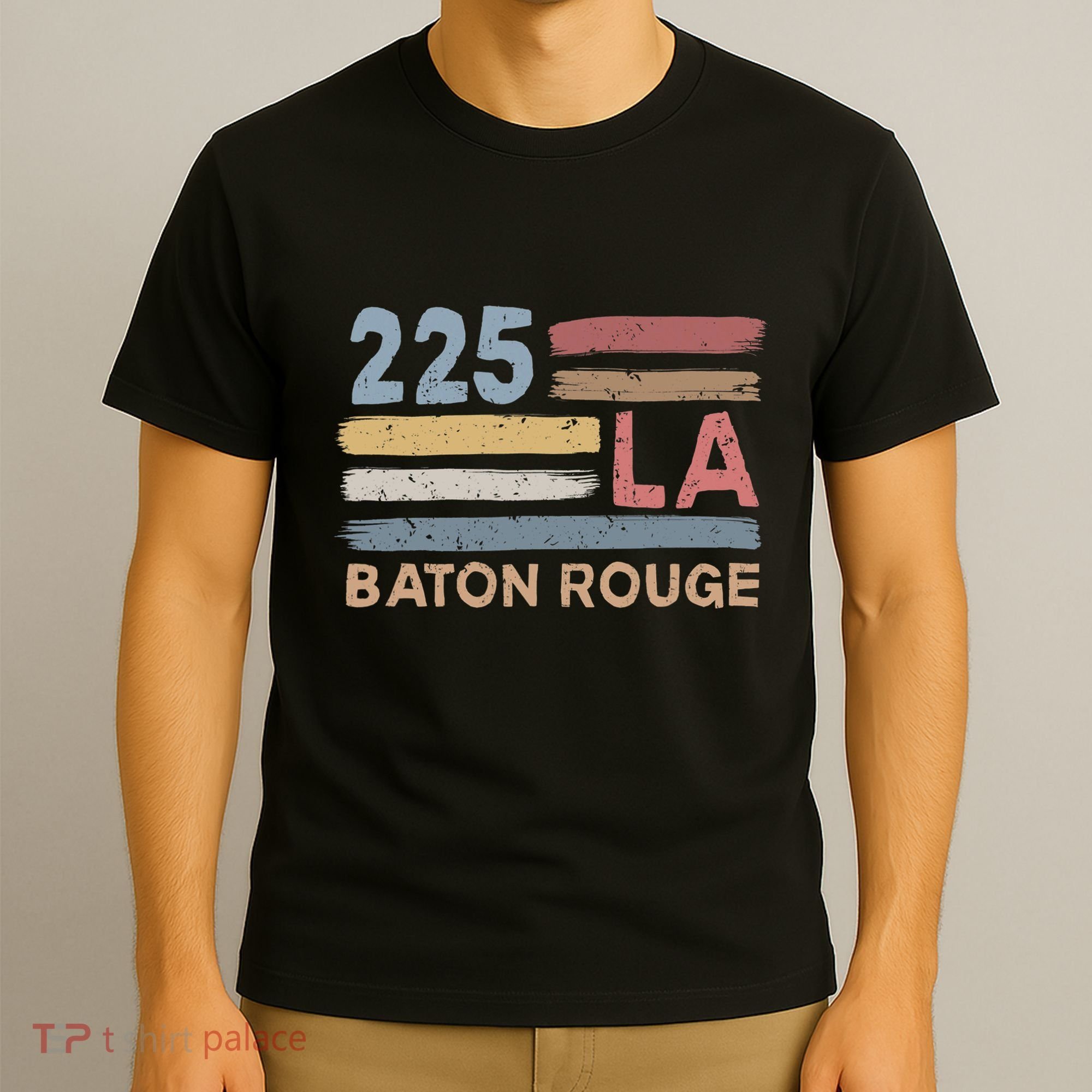 Retro Baton Rouge Area Code 225 Residents State Louisiana T-Shirt