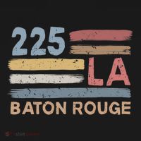 Retro Baton Rouge Area Code 225 Residents State Louisiana Button thumb 1