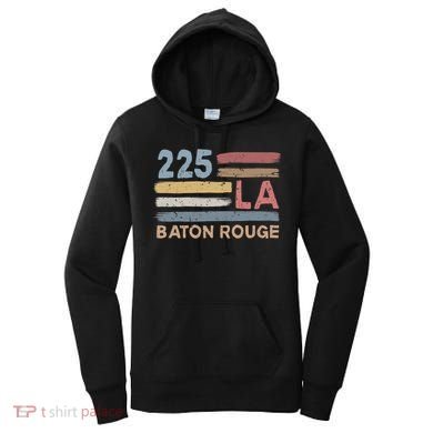 Retro Baton Rouge Area Code 225 Residents State Louisiana Women's Hoodie