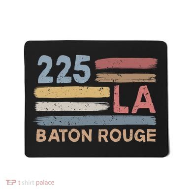 Retro Baton Rouge Area Code 225 Residents State Louisiana Mousepad