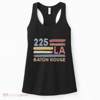 Retro Baton Rouge Area Code 225 Residents State Louisiana Women's Tank Top thumb 0