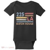 Retro Baton Rouge Area Code 225 Residents State Louisiana Baby Bodysuit thumb 0