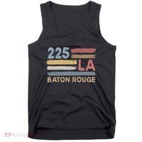 Retro Baton Rouge Area Code 225 Residents State Louisiana Tank Top thumb 0
