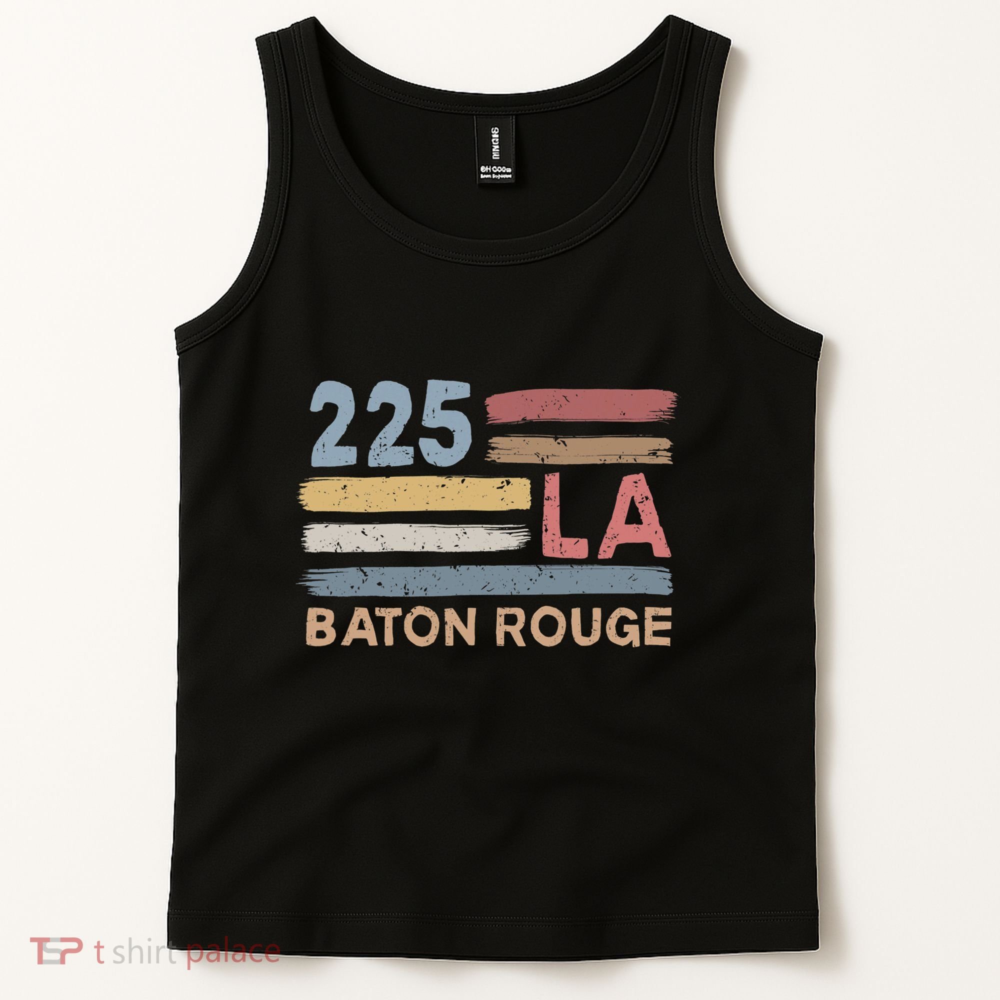 Retro Baton Rouge Area Code 225 Residents State Louisiana Tank Top