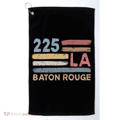 Retro Baton Rouge Area Code 225 Residents State Louisiana Golf Towel