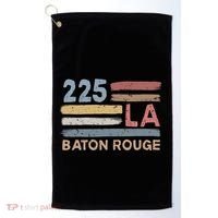 Retro Baton Rouge Area Code 225 Residents State Louisiana Golf Towel thumb 0