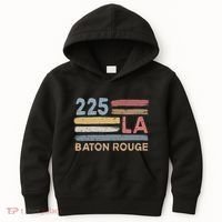 Retro Baton Rouge Area Code 225 Residents State Louisiana Kids Hoodie thumb 0