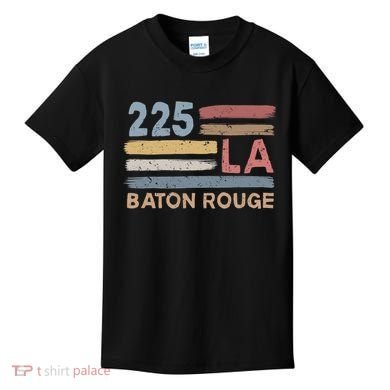 Retro Baton Rouge Area Code 225 Residents State Louisiana Kids T-Shirt
