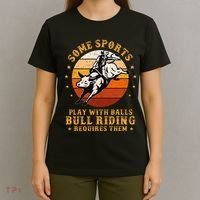 Rodeo Bull Riding Vintage Cowboy Country Ranch Bull Rider T-Shirt thumb 4
