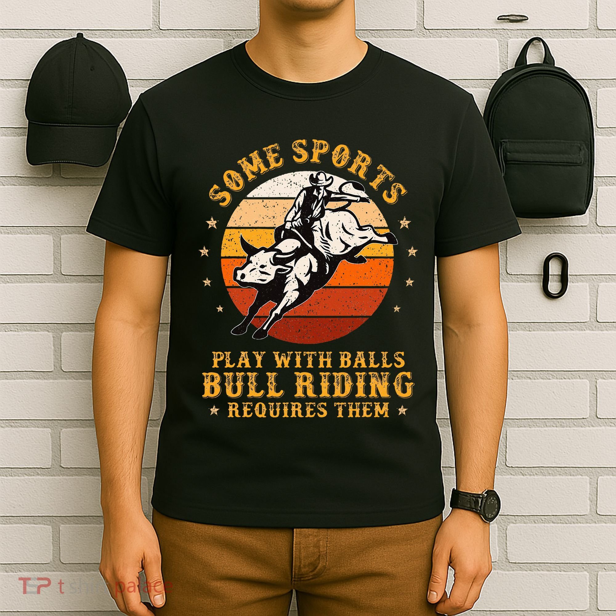 Rodeo Bull Riding Vintage Cowboy Country Ranch Bull Rider T-Shirt
