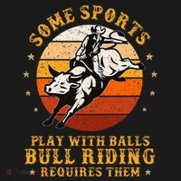 Rodeo Bull Riding Vintage Cowboy Country Ranch Bull Rider T-Shirt thumb 7