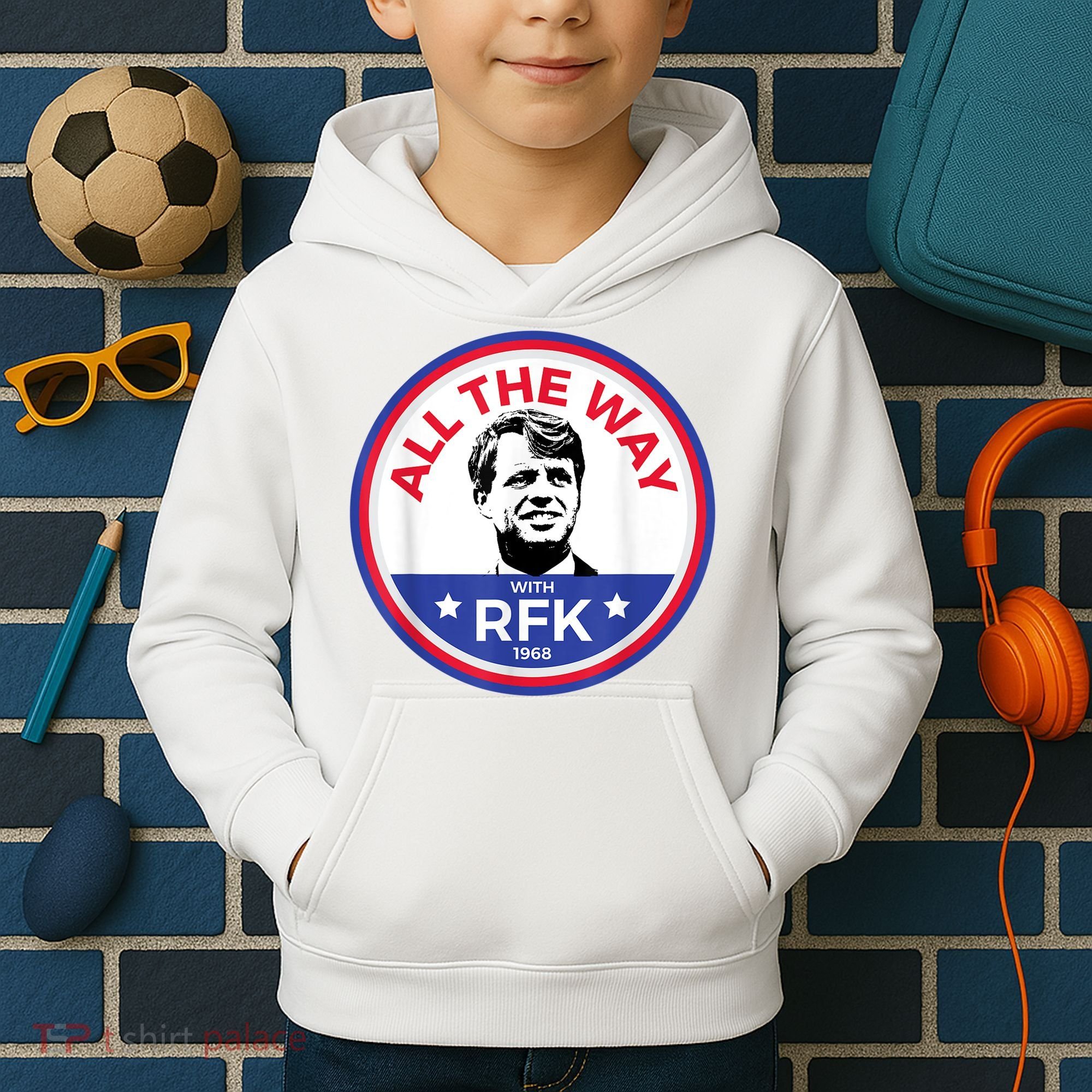 RFK Bobby Robert F Kennedy Kids Hoodie