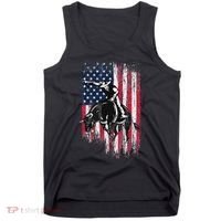 Rodeo Bull Rider Patriotic American Flag Cowboys Tank Top thumb 0