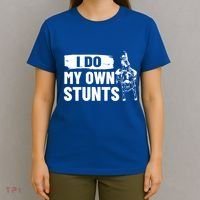 Rodeo Bull Rider I Do My Own Stunts Rodeo Party Bull Riding Gift T-Shirt thumb 4