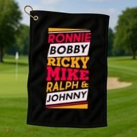 Ronnie Bobby Ricky Mike Ralph And Johnny Golf Towel thumb 1