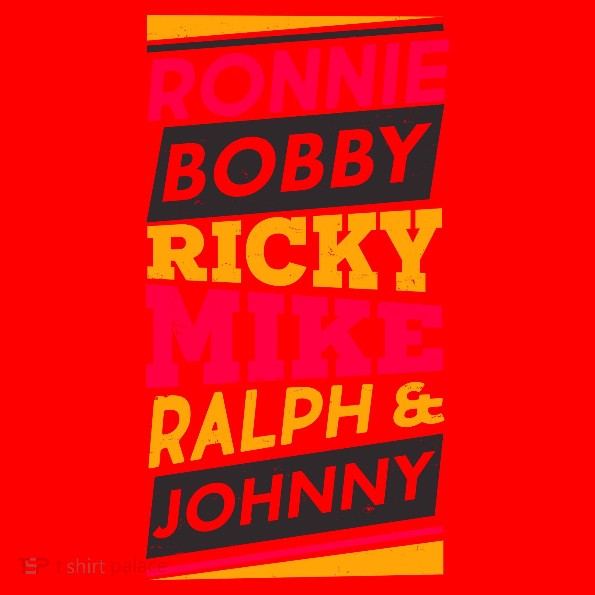Ronnie Bobby Ricky Mike Ralph And Johnny Santa Hat