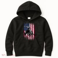 Rodeo Bull Rider Patriotic American Flag Cowboys Kids Hoodie thumb 0