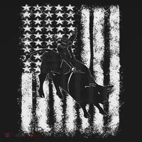 Rodeo Bull Riding Distressed Grunge American Flag Keepsake Sweatshirt thumb 3