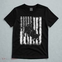 Rodeo Bull Riding Distressed Grunge American Flag Keepsake T-Shirt thumb 5