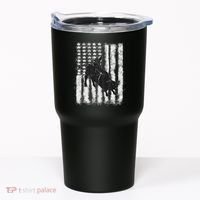 Rodeo Bull Riding Distressed Grunge American Flag Keepsake Tumbler thumb 0