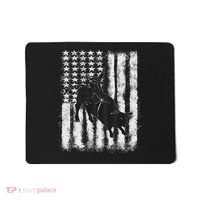 Rodeo Bull Riding Distressed Grunge American Flag Keepsake Mousepad thumb 0