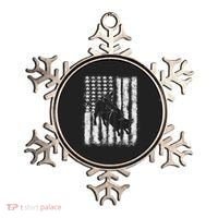 Rodeo Bull Riding Distressed Grunge American Flag Keepsake Ornament thumb 0