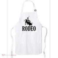 Rodeo Bull Rider Cowboy Riding A Bull At The Rodeo Apron thumb 0