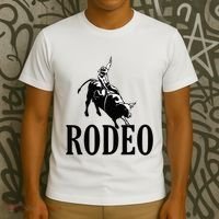 Rodeo Bull Rider Cowboy Riding A Bull At The Rodeo T-Shirt thumb 3