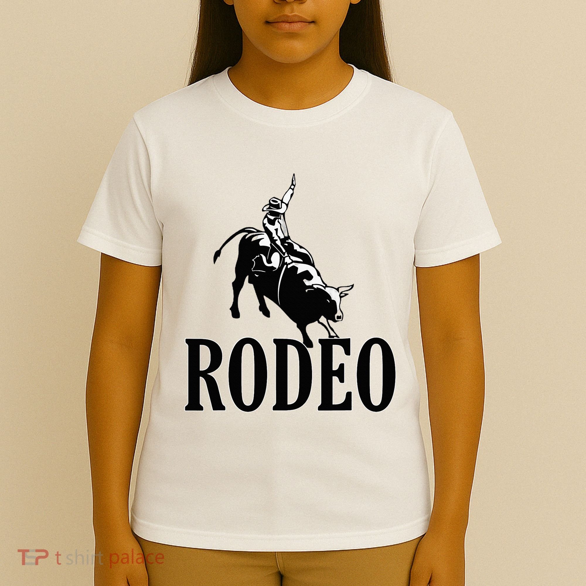 Rodeo Bull Rider Cowboy Riding A Bull At The Rodeo T-Shirt