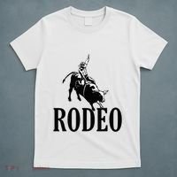 Rodeo Bull Rider Cowboy Riding A Bull At The Rodeo T-Shirt thumb 5