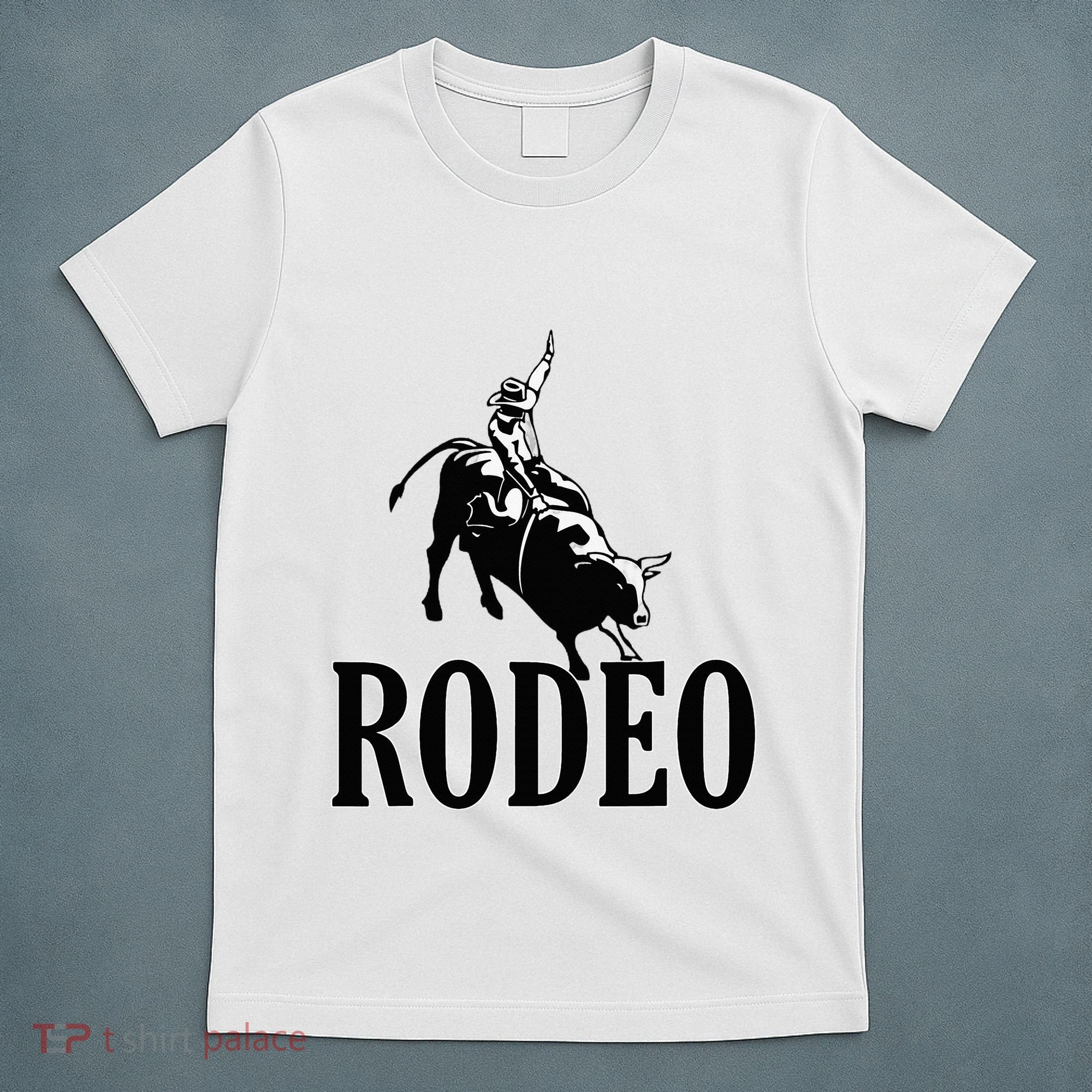 Rodeo Bull Rider Cowboy Riding A Bull At The Rodeo T-Shirt