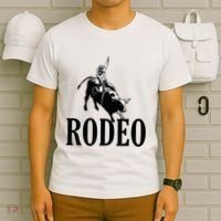 Rodeo Bull Rider Cowboy Riding A Bull At The Rodeo T-Shirt thumb 6