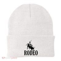 Rodeo Bull Rider Cowboy Riding A Bull At The Rodeo Beanie thumb 0