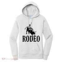 Rodeo Bull Rider Cowboy Riding A Bull At The Rodeo Women's Hoodie thumb 0